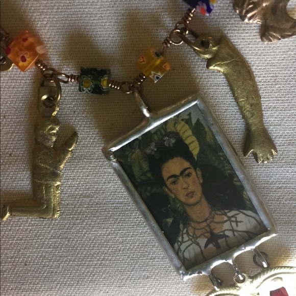 Frida Kahlo Handmade Milagros Necklace Mex… - Picture 6 of 7